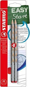 STABILO EASYgraph S Metalic Edition Bleistift HB graphit, silber, Rechtshänder, 2er-Pack