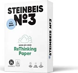 Steinbeis No. 3 Pure White ReThinking Universalpapier weiß, A3, 80g/m², 500 Blatt