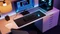 Hyte CNVS Intense Play Mat qRGB Gaming Mauspad, schwarz Vorschaubild