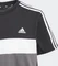 adidas Tiberio 3-Streifen Colorblock Cotton T-Shirt kurzarm black/grey five/white (Junior) Vorschaubild