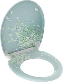Schütte Duroplast WC-Sitz mit Absenkautomatik und Schnellverschluss flower in the wind