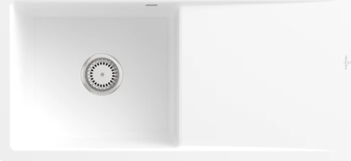 Villeroy & Boch Subway Style 50 flat Einbau Becken links stone white