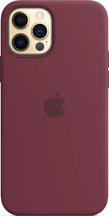 Apple Silikon Case mit MagSafe für iPhone 12/iPhone 12 Pro Pflaume