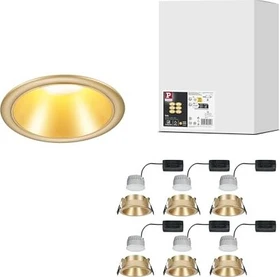 Paulmann Cole Coin LED 6W Einbauleuchte gold, 6 Stück