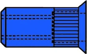 Gesipa Stahl gerändelt Senkkopf Blindnietmutter M8x11x205mm, 500 Stück
