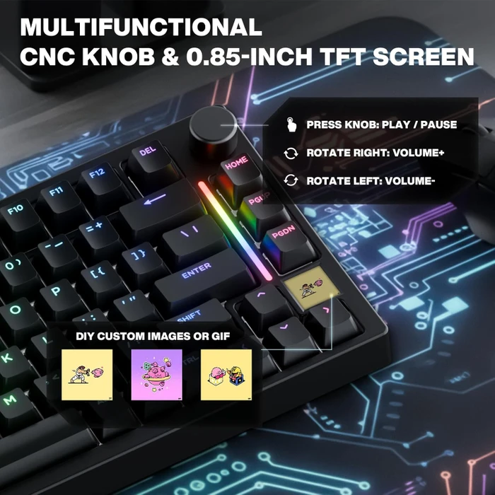 Gamakay TK75HE V2 Hall Effect, 75%, PBT, LEDs RGB, Magnetic Mercury, USB/Bluetooth, UK