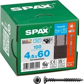 Spax BLAX Edelstahl rostfrei A2 T-STAR plus T20 Fassadenschraube