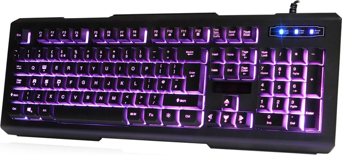 CiT WKB208 Avenger 3 Colour LED Iluminated Gaming Keyboard and Mouse, USB, UK