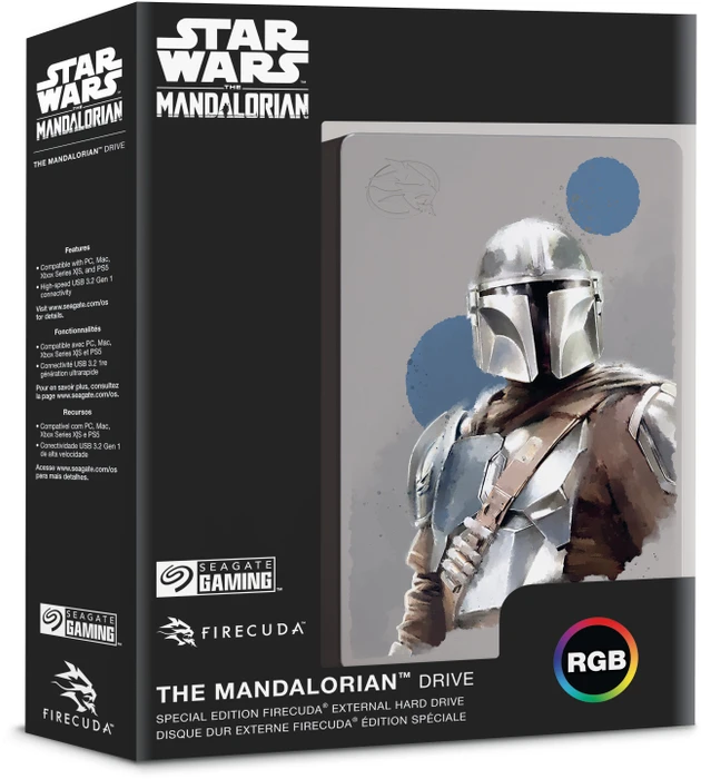 Seagate FireCuda Gaming HDD - The Mandalorian Special Edition, 2TB, +Rescue, USB 3.0 Micro-B