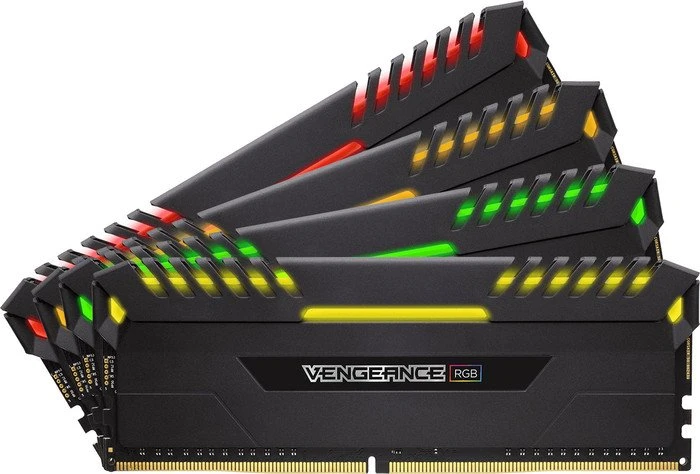 Corsair Vengeance RGB schwarz UDIMM 64GB Kit, DDR4-3200, CL16-18-18-36