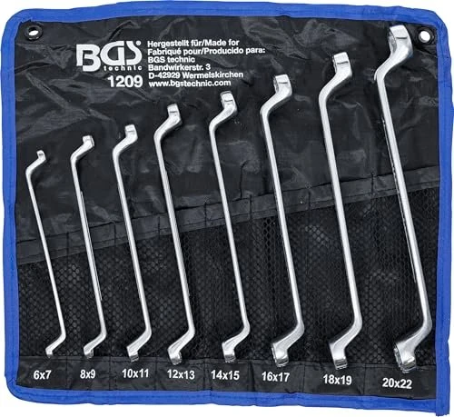 BGS technic Schraubenschlüsselsatz inkl. Tasche, 8-tlg.