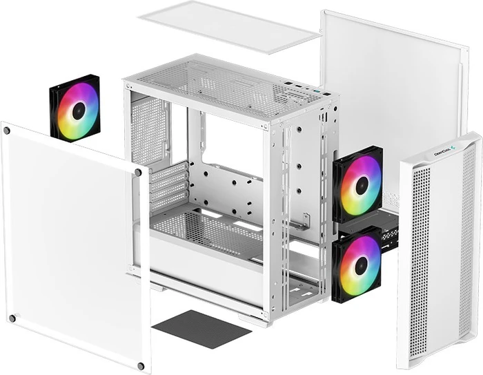 DeepCool CC360 ARGB, weiß, Glasfenster