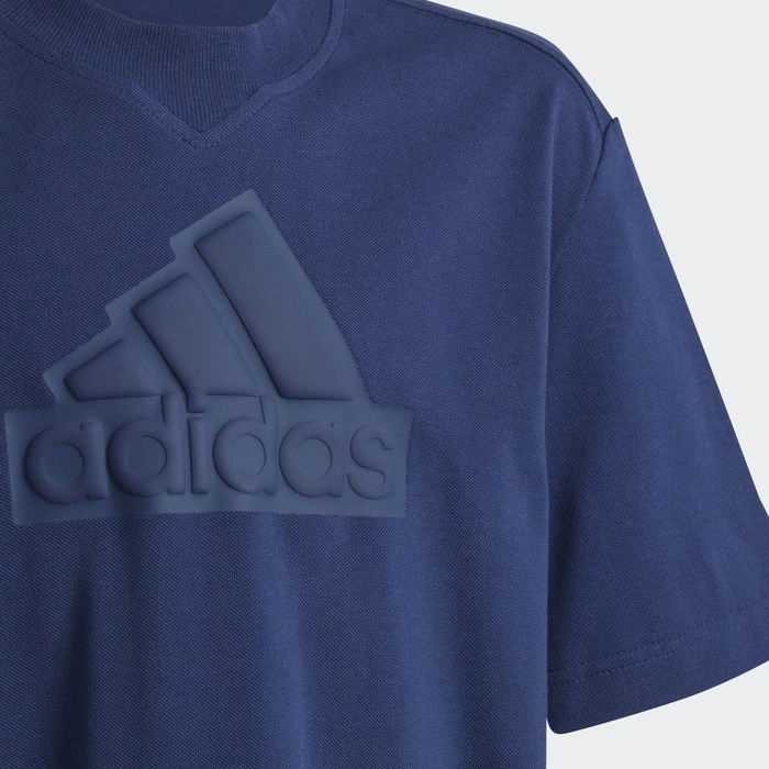 adidas Future Icons Logo Piqué T-Shirt kurzarm dark blue (Junior)