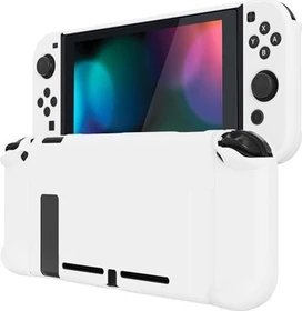 PlayVital Dockable Hartschalen-Schutzhülle Cover weiß (Switch)