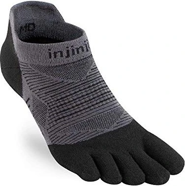 Injinji Run Lightweight No-Show Laufsocken schwarz
