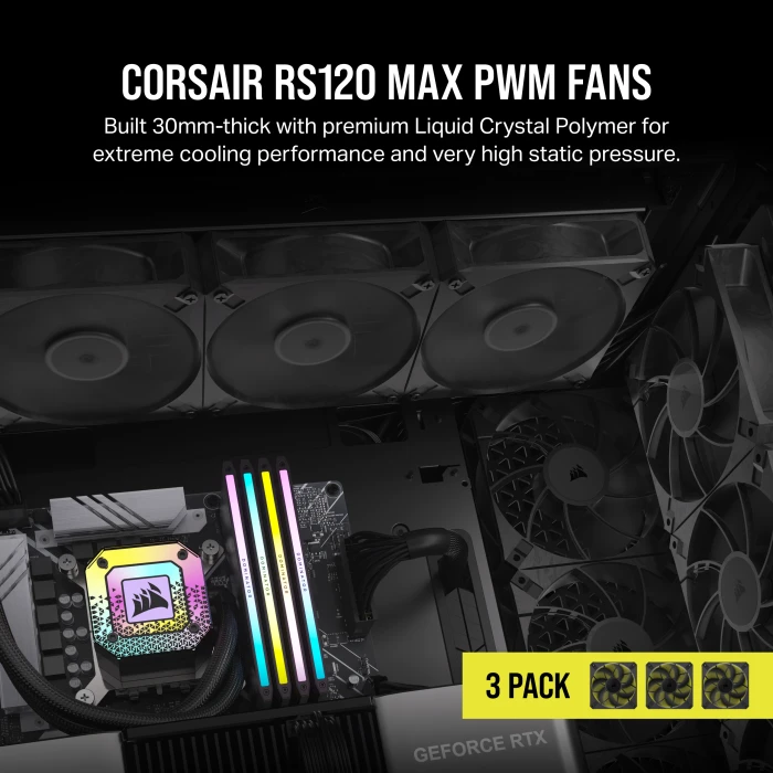 Corsair RS Series RS120 Max, 120mm, 3er-Pack