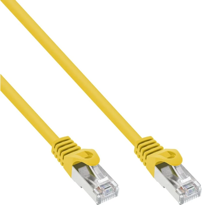 InLine Patchkabel, Cat5e, SF/UTP, RJ-45/RJ-45, 0.25m, gelb