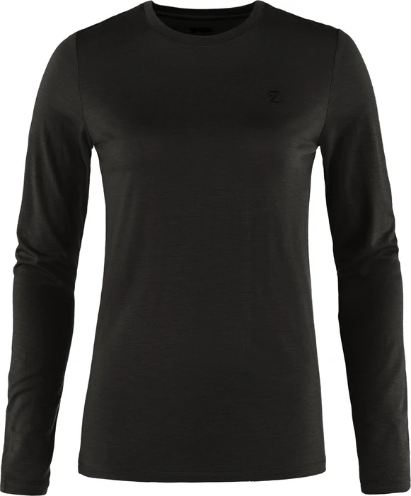 Fjällräven Abisko Wool Funktionsshirt langarm schwarz (Damen)