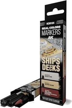 AK-Interactive Real Colors Markers Ships and Decks Farbset, 3-tlg.