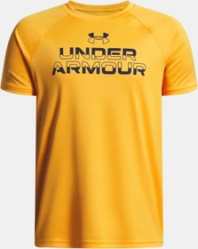 Under Armour Tech Split Wordmark Funktionsshirt kurzarm squad orange/midnight navy (Junior)