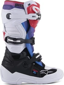Alpinestars Youth Tech 7S Motorradstiefel weiß/schwarz/rot/violett