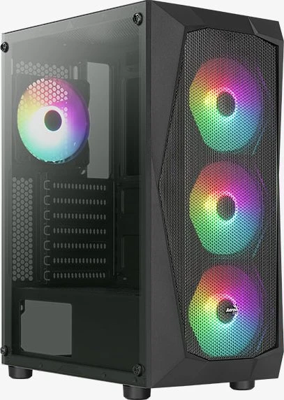 AeroCool Falcon, Lüfter LED Fixed RGB, Acrylfenster