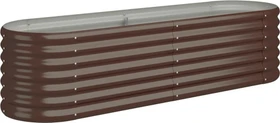 vidaXL Stahl Hochbeet oval 152x40cm braun
