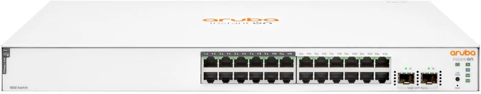 HPE Aruba Instant On 1830 Rackmount Gigabit Smart Switch, 24x RJ-45, 2x SFP, 195W PoE+