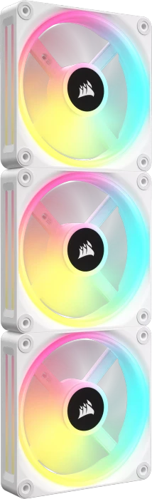 Corsair iCUE LINK QX120 RGB Starter Kit, weiß, LED-Steuerung, 120mm, 3er-Pack