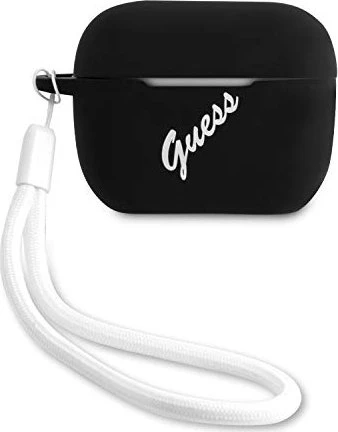Guess Silicone Cover for Airpods Pro Vintage Black