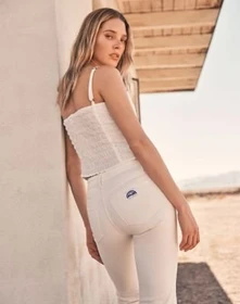 Wrangler Flare Jeans worn white (Damen)