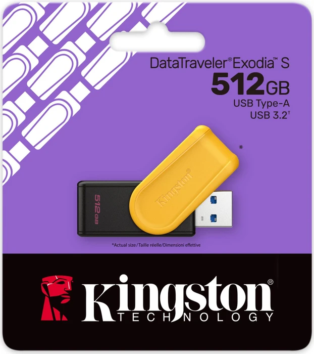 Kingston DataTraveler Exodia S 512GB gelb, USB-A, USB 3.2 Gen 1×1