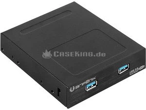 BitFenix 2x USB 3.0 Front Panel, 3.5" Multifunktionspanel, schwarz