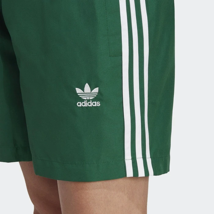adidas Originals Adicolor 3-Streifen Badeshorts dark green/white (Herren)
