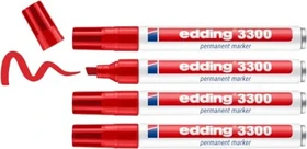 edding 3300 Permanentmarker Blister rot, 4er-Pack, Blister
