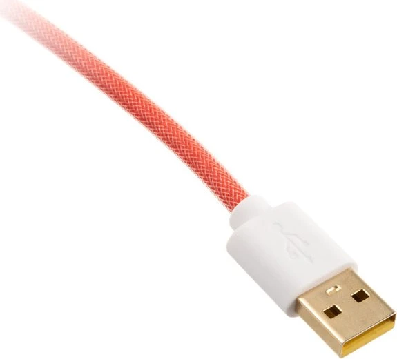 Ducky Premicord Spiralkabel USB-C auf USB-A, Tastaturkabel (Spiral-Textilkabel), 1.8m, Bon Voyage