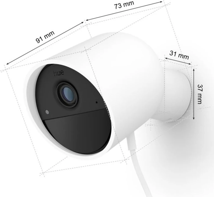 Philips Hue Secure Kamera, kabelgebunden, weiß