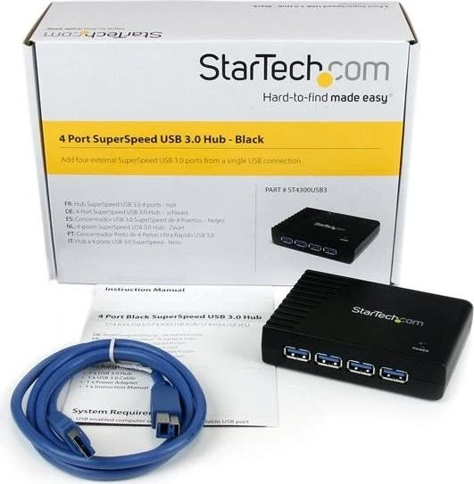 StarTech USB-Hub, 4x USB-A 3.0, USB-B 3.0 [Buchse]