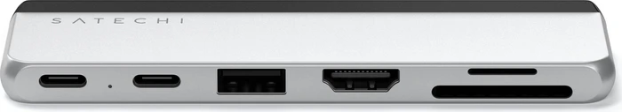 Satechi Dual USB-C Hub For Surface Pro 9, silber, 2x USB4 [Stecker]