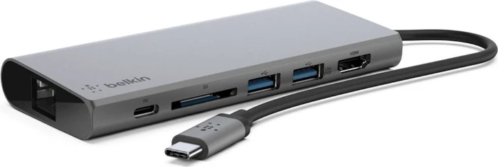 Belkin USB-C Multimedia Hub, USB-Hub, RJ-45, USB-C 3.0 [Stecker]