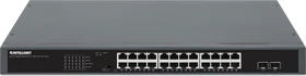 Intellinet Rackmount Gigabit Switch, 24x RJ-45, 2x SFP, 370W PoE+ (561907)