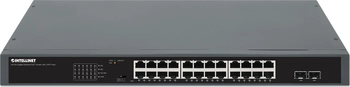 Intellinet Rackmount Gigabit Switch, 24x RJ-45, 2x SFP, 370W PoE+