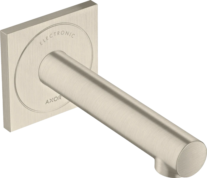 Hansgrohe Axor Uno Elektronik-Waschtischmischer Unterputz für Wandmontage mit Auslauf 161mm brushed nickel