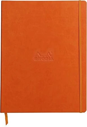Rhodia Boutique Cahier, A4+, liniert, Softcover, tangerine rot, 80 Blatt