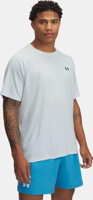 Under Armour Tech Textured Funktionsshirt kurzarm distant gray/black (Herren)