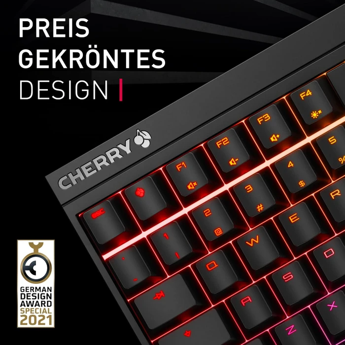 Cherry MX 2.0 S, schwarz, LEDs RGB, MX2A RGB RED, USB, DE