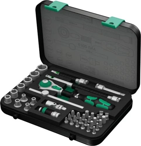 Wera 8001 SA 4 Zyklop Speed Bitset/Steckschlüsselsatz inkl. Werkzeugbox, 41-tlg.