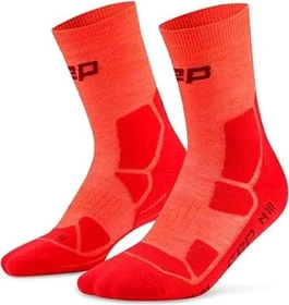 CEP Hiking Mid Cushion Compression Wandersocken neon coral/red (Herren)
