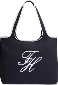 Tommy Hilfiger Strand-Tote aus Canvas mit Etui Shopper space blue/canvas