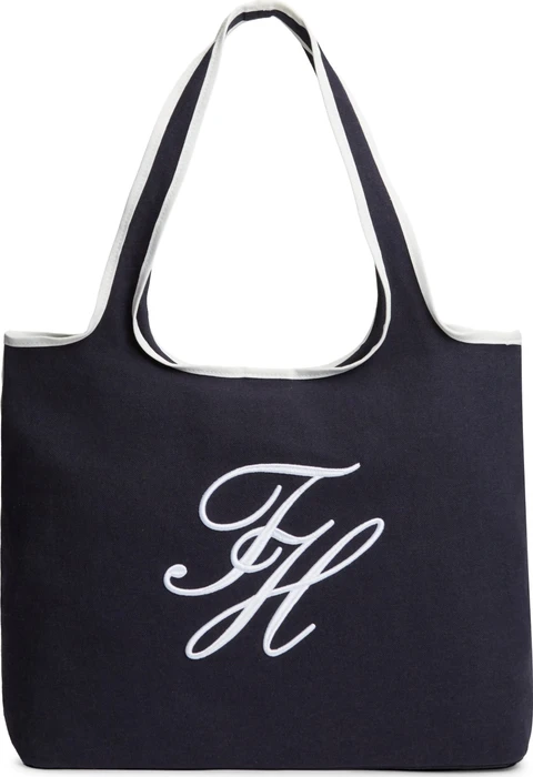 Tommy Hilfiger Strand-Tote aus Canvas mit Etui Shopper space blue/canvas